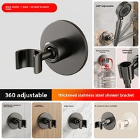 Étagère de douche murale moderne et minimaliste en acier inoxydable brossé électroplaqué, sans perçage, pour salle de bain
