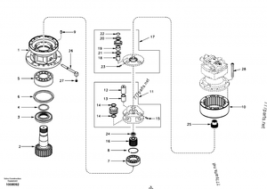 لمعدات تخفيض التأرجح Volvo EC140 SA-، لقطع غيار الحفارات ، آلات إنشاء متأرجحة لعلبة التروس EC140 - Product Image 3