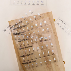 Weiße Zirkon steine Diagramm Größen satz 11 Typen Edelstein form Edelstein Diamant Größen tabelle Größen vorlage - Product Image 3