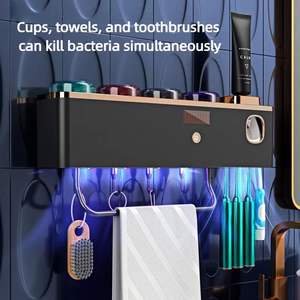 2025 Uprgraded Deep UV Desinfectantes automáticos <span class=keywords><strong>para</strong></span> cepillos de dientes con dispensador automático de pasta de dientes de plástico multifuncional - Product Image 3