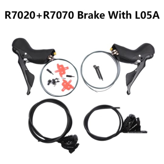 SHIMANO - 【中古品】シマノ  ST-R7020-LR、BR-R7070-FR Shimano-ロードバイクシフター,デュアルコントロールレバー,小型