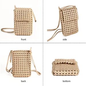 Weaving fashion Europe and the United States commuting ladies woven bag spring and summer new cross body shoulder bag