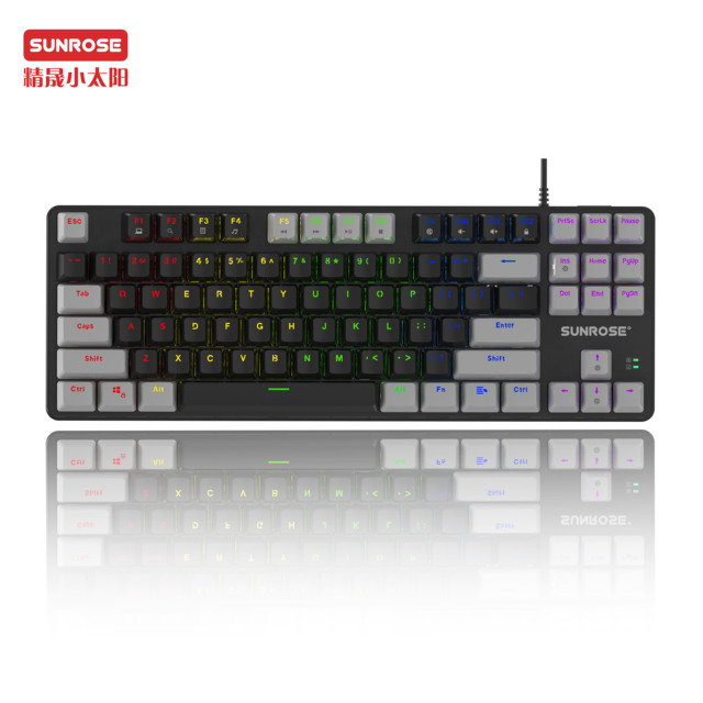 Hot Sell All-key Anti-ghosting 87-key RGB LED Backlit Programmable Hot-Swap USB Mechanical Keyboard MK87 Plug and Play for Gamer
