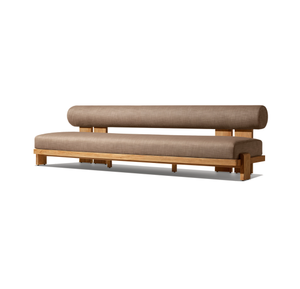 Sofá de Patio Moderno de Teca Premium de Tres Plazas con Cojines Cómodos para Uso en Exteriores en Jardines y Hoteles - Product Image 2
