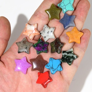 Colgante de Estrella de Cristal Natural de 20 mm Sin Agujero, Gema Pulida, Adorno de Estrella de Cinco Puntas, Accesorios para Hacer Joyas DIY - Product Image 3