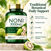 Capsules végétaliennes d'extrait de Noni OEM/ODM 3000 mg Complément alimentaire 240 capsules