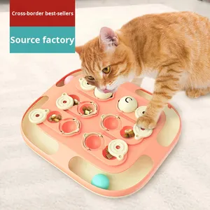 Juguete educativo ecológico para <span class=keywords><strong>gatos</strong></span> <span class=keywords><strong>al</strong></span> <span class=keywords><strong>por</strong></span> <span class=keywords><strong>mayor</strong></span> de fabricante de suministros para mascotas, túnel de plástico con bola de pista para <span class=keywords><strong>gatos</strong></span> para la búsqueda lenta del tesoro - Product Image 3