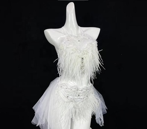 Ensemble de bikini de mode européenne et américaine, costume de scène pour chanteur de festival de musique électronique, robe courte sexy pour soirée dansante - Product Image 4