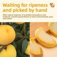100 g/sac Croustilles de pêche au miel lyophilisées aromatisées FD, collation de fruits séchés du Shandong pour gâteaux flocons de neige, durée de conservation de 360 jours