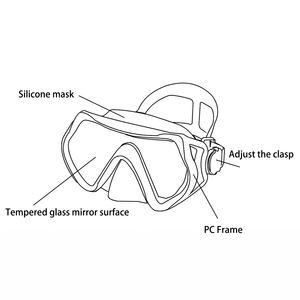 Lunettes de natation en silicone pour enfants Masque de plongée étanche anti-buée HD Lunettes de plongée pour enfants à grand cadre Strep pour masque de plongée - Product Image 6