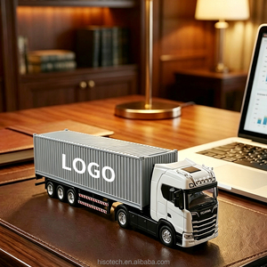 Custom Logo 1:50 Scale Diecast Container Truck Model Alloy Tractor Trailer Cargo <strong>Lorry</strong> for Business Gift Ages 14+ OEM - Product Image 4
