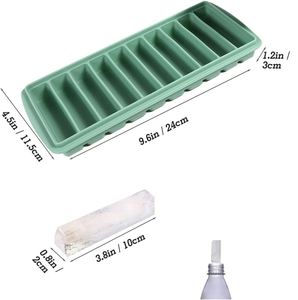 Moule à glaçons rectangulaire en silicone sans BPA avec couvercle, logo personnalisé, couleur personnalisée, outils pour la fabrication de glaces - Product Image 2