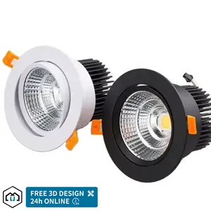 Lampu sorot led bawah aluminium 100LM/w, cahaya turun led kecil 90mm 2.5 "led kecerahan tinggi