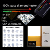 Заводская цена VVS Свободный Муассанит Алмазный тестер 1ct 2ct 3ct DEF VVS сияющая огранка синтетический Муассанит драгоценные камни
