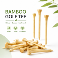 Tees de golf en bois professionnels en gros, personnalisables avec votre logo, pochette pour tees de golf, tees de golf en bambou écologiques avec emballage