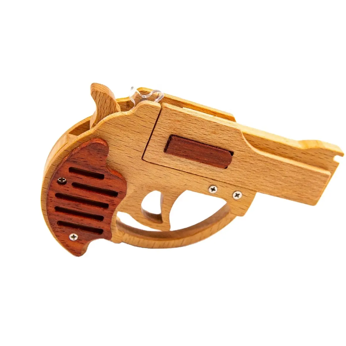 Outdoor sports toy rubber bands toy gun kids shooting playing wooden toy gun