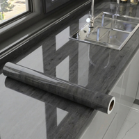 Papier peint auto-adhésif à texture de grain de bois 3D, imperméable, résistant à l'huile, autocollants en vinyle pour meubles de cuisine