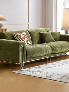 Divano Monoposto in Tessuto Chenille Stile Bauhaus Retrò Francese per Soggiorno, Adatto a Appartamenti Grandi <span class=keywords><strong>e</strong></span> Piccoli - Product Image 2