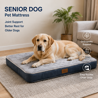 Matelas pour chien Crate 8 cm à ressorts ensachés, respirant, en tissu silicone, antidérapant, matelassé, pour voyage, doux et rafraîchissant