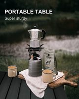 Table pliante portable Feistel, table de camping en aluminium pour pique-nique et randonnée
