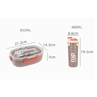 Boîte à bento portable en plastique PP de qualité alimentaire sans BPA, ensemble de contenants de stockage en vrac personnalisables, chauffable pour les étudiants, bouteille d'eau