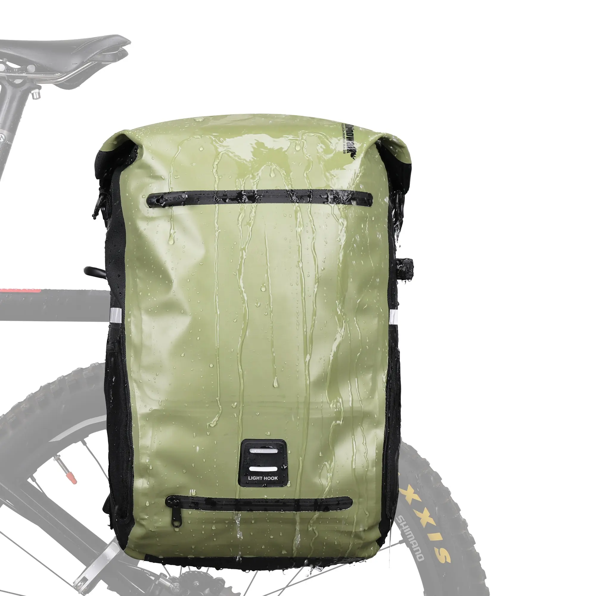 Rhinowalk Bike Pannier Backpack Waterproof Bicycle Rear Pannier Luggage Bag Tarpaulin Cycle Bikepacking Pack