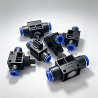 Raccords de tuyau de gaz HVFF à connexion rapide en plastique pour cylindre pneumatique, connecteurs en laiton, pièces pneumatiques