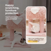 Arbre à chat de luxe en sisal écologique, design flamant rose et blanc, en carton, vente en gros du fabricant