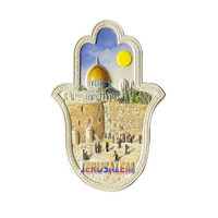 Aimant de réfrigérateur en résine personnalisé de haute qualité, souvenir touristique de Jérusalem en 3D, différentes formes, pour la vente en gros