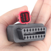 Cable adaptador de diagnóstico OBD2 al por mayor, de 16 pines hembra a 6 pines para motocicleta, accesorios personalizados para reparación de motos