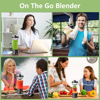 USB-aangedreven blender-sapcentrifuge voor wandelen, mini draadloze fruit- en groentemolen, 500ml lekvrije container