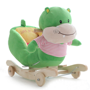 Regali per bambini giocattoli di <span class=keywords><strong>peluche</strong></span> animali <span class=keywords><strong>cavallo</strong></span> a dondolo in legno a batteria per bambino - Product Image 2