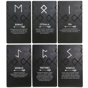 Cartes d'<span class=keywords><strong>Oracle</strong></span> Runic Personnalisées en Usine, Artisanat Moderne Exquis pour les Réunions Familiales et les Cérémonies de Divination - Product Image 2