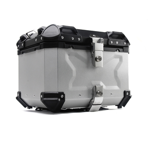 Caja superior plateada de diseño X de 45L, caja superior de <span class=keywords><strong>aluminio</strong></span> de gran capacidad para motocicleta, cajas traseras, Maleta de viaje apta para todas las motocicletas - Product Image 1