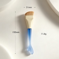 Lot de 3 pinceaux de maquillage professionnels en fibres artificielles avec manche en plastique, comprenant une éponge à fond de teint et un petit pinceau correcteur en forme de boulette vapeur