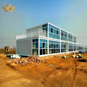 Oficina de contenedores de acero prefabricada de 20 pies y casa de un solo dormitorio Hungría-Casa pequeña de paquete plano soldada de Hungría - Product Image 1