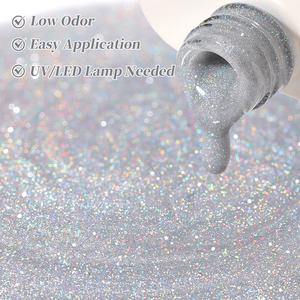 BORN PRETTY - Esmalte de Uñas en Gel UV, Efecto Ojo de Gato, Transparente, Plateado, Iridiscente, Brillante, Súper Flash - Product Image 5