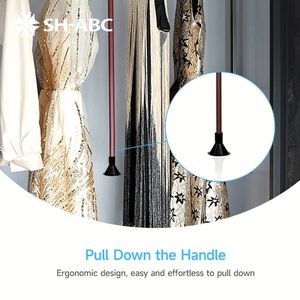 <span class=keywords><strong>Tringle</strong></span> à vêtements extensible en aluminium avec amortisseur pour la descente et la remontée dans le placard - Product Image 1