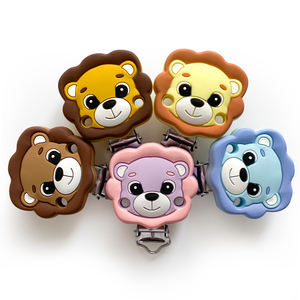 Clip para Chupetes de Silicona de Grado Alimenticio, Libre de BPA, Certificado EN71, 10 Colores, Diseño de Dibujos Animados, Cuentas para la Dentición del Bebé, Venta al Por Mayor - Product Image 3