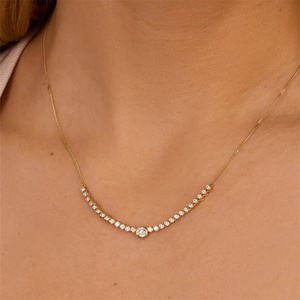 Nuevo Collar de Plata de Ley S925 con Zirconia en una Sola Hilera, Estilo Clásico y Lujoso para Mujer - Product Image 3
