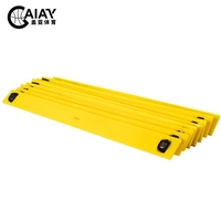 Escalera de Agilidad Ajustable GAIATY AL02 de Alta Calidad, 3m, 6 Peldaños, Amarillo+Negro, Material PP, Equipo de Entrenamiento de Velocidad