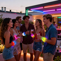 Bracelet lumineux LED pour concert, mariage, avec logo personnalisé, vente en gros promotionnelle, télécommande DMX 433HZ