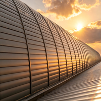 Volets de façade à ouverture verticale en alliage d'aluminium, écologiques, résistants à la chaleur et économes en énergie