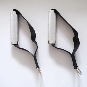 อุปกรณ์ออกกำลังกาย INIKO ด้ามจับอะลูมิเนียมสีเงิน พร้อมห่วงรูปตัว D น้ำหนัก 1320 กรัม ขนาด 130x30 มม. อุปกรณ์เสริมสำหรับฟิตเนสและยิม - Product Image 1