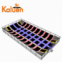 Grand parc de trampolines intérieur commercial personnalisable, équipement complet de terrain de jeu pour enfants et adultes, centre d'amusement