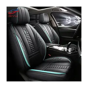 QIYU Fábrica Universal Couro Interior Car Seat Cover Protector Pad para Automóveis Couro Seat Cover (Apenas Um Seat Cover)