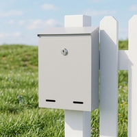 Boîte aux lettres murale extérieure durable avec revêtement en poudre, dotée d'un système de verrouillage sécurisé, pour usage résidentiel