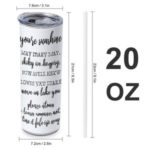 Stainless Steel Tumbler 20oz Vacuum <b>Insulated</b> Straight <b>Cup</b> Custom Sublimation DIY Blank - Product Image 1