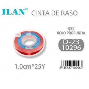 Nastro in Raso Ilan 1.0cm 25Y Rosso Intenso D-23 - Product Image 3