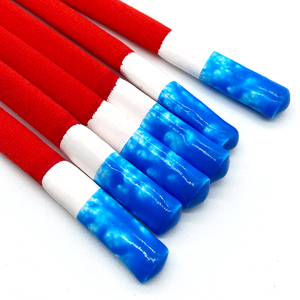 Tali pengikat kustom pabrik poliester/nilon/katun berwarna garmen ujung silikon tali tenun celana tali - Product Image 4